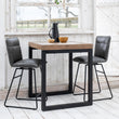 Cooper Dark Grey PU Leather Counter Dining Bar Stool (Pair)