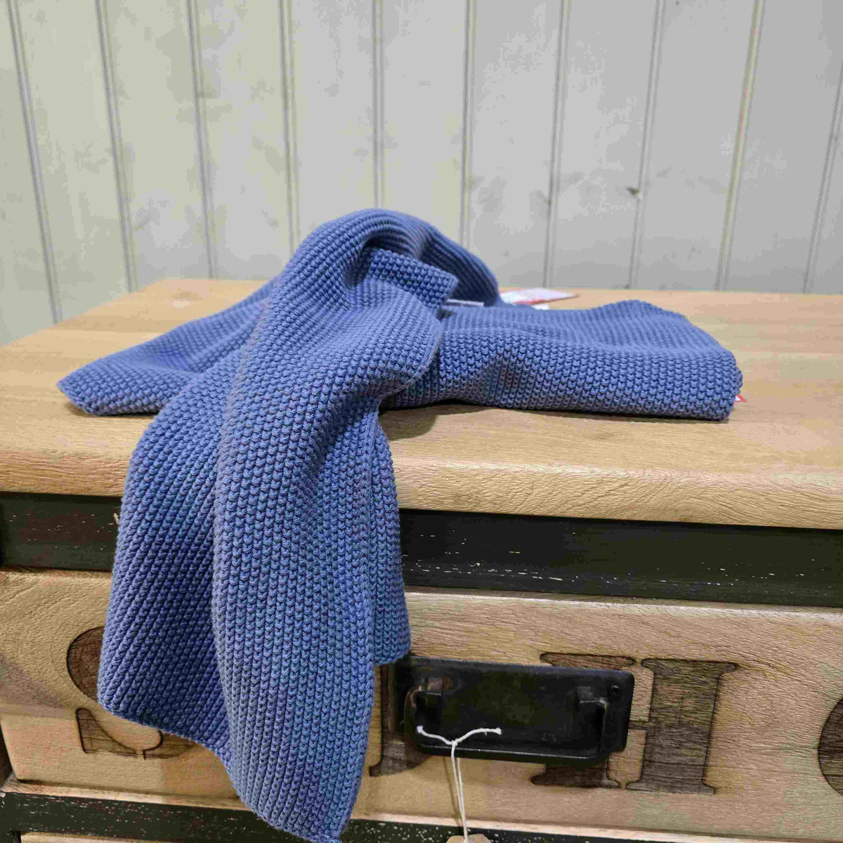 Cornflower Blue Knitted Hand Knitted Hand Towel 1