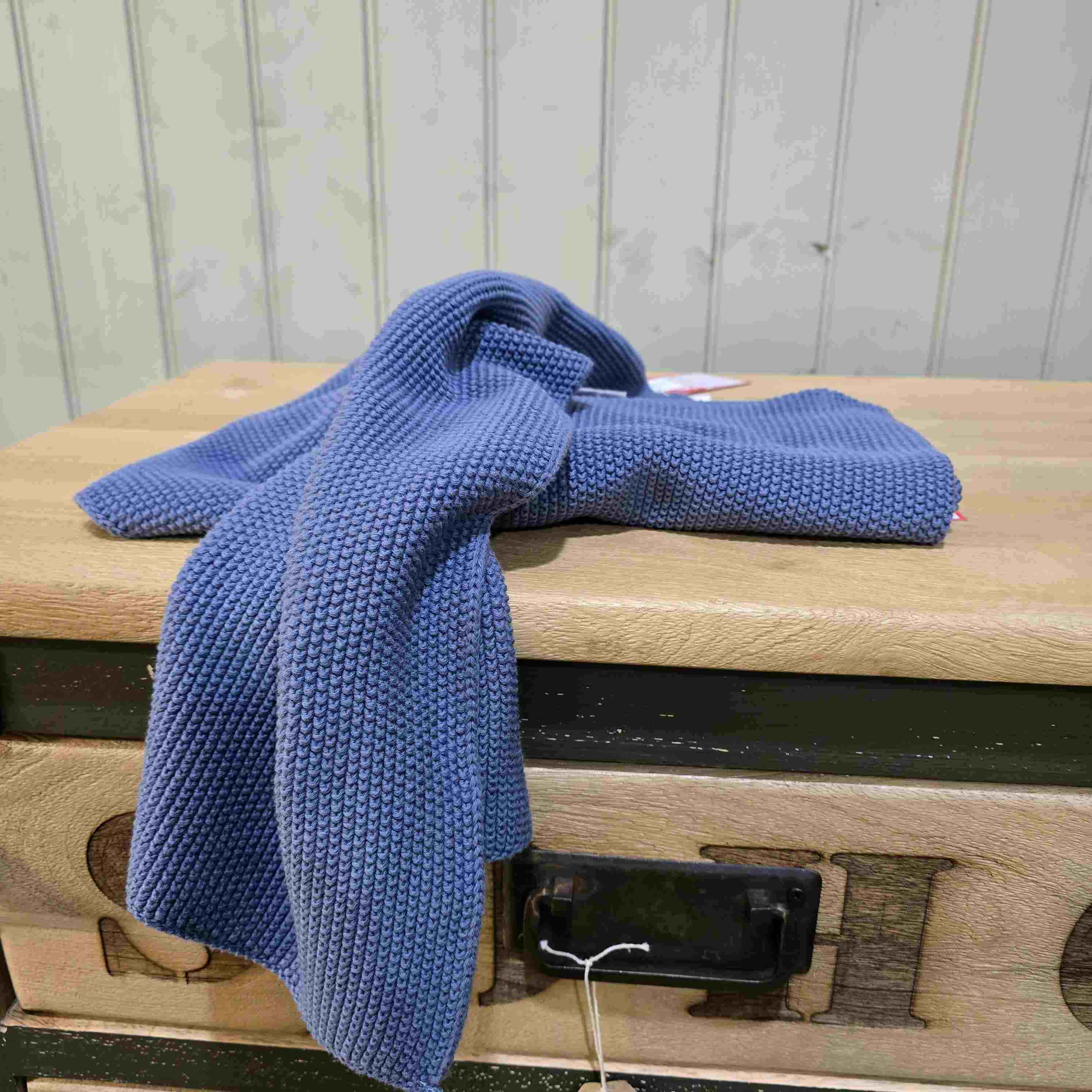 Cornflower Blue Knitted Hand Knitted Hand Towel 1
