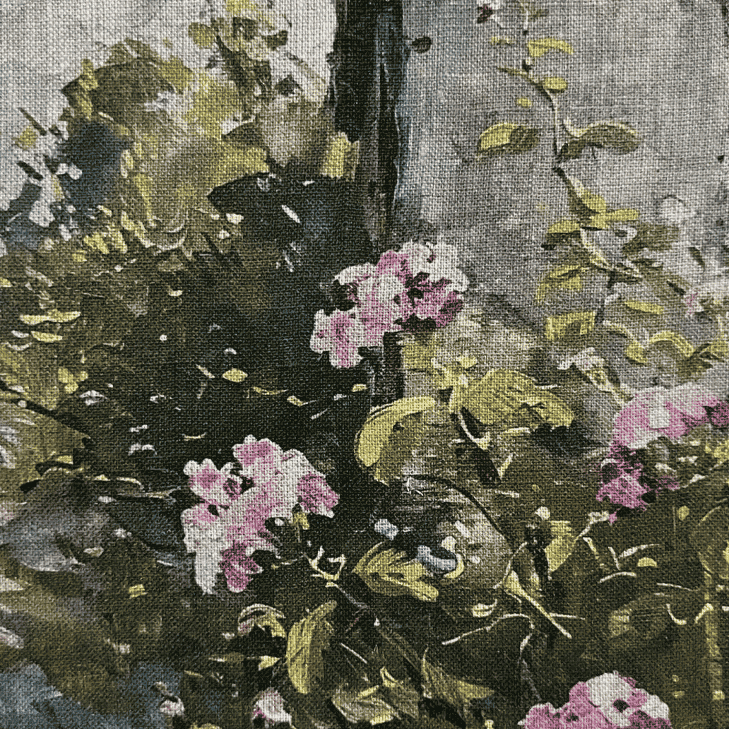"Cottage Garden" Handmade Linen Hardcover Notebook