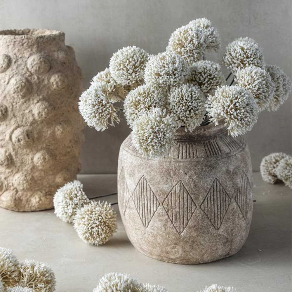 Cream Allium Faux Stem Bunch 38cm | Annie Mo's