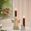 Cream Angel Ceramic Candle Holder for Dinner Candles - Large 13cm | Annie Mo's