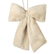 Cream Faux Fur Bow 32cm | Annie Mo's