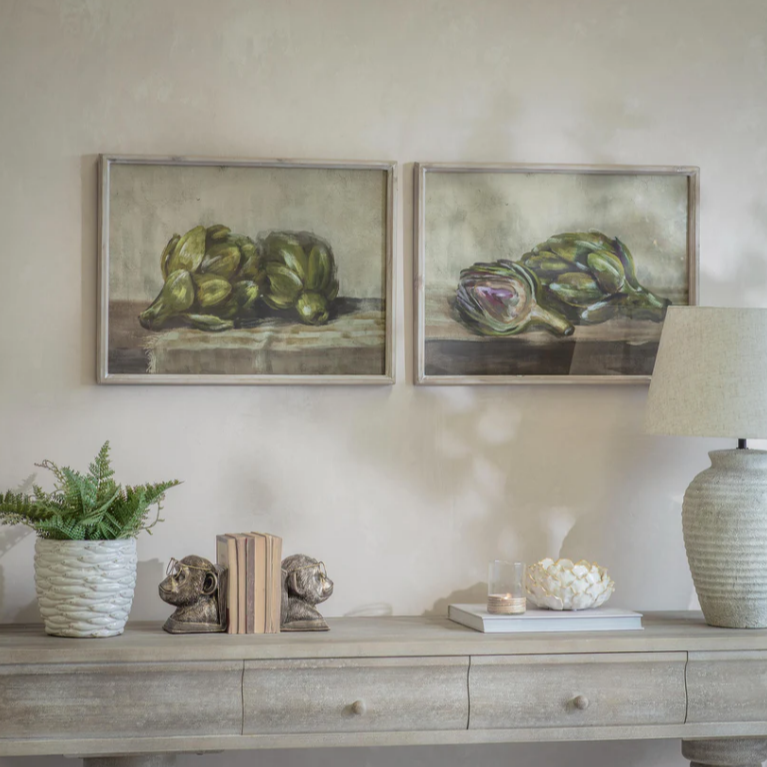 Croston Set of Two Artichoke Framed Prints 60cm Wide Each | Annie Mo's