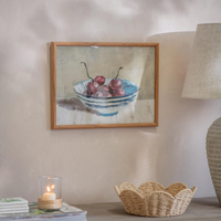 Croston Cherries in a Bowl Framed Print 40cm Wide | Annie Mo's