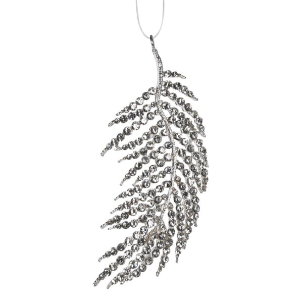 Crystal Diamante Leaf Decoration 9cm