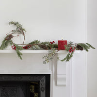 Red Berry Cone and Spruce Garland 183cm | Annie Mo's