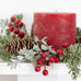 Red Berry Cone and Spruce Candle Ring