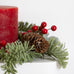 Red Berry Cone and Spruce Candle Ring
