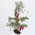Red Berry Cone and Spruce Spray 70cm