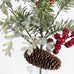 Red Berry Cone and Spruce Sprig 30cm