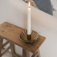Scalloped Dinner Candle Holder 12cm | Annie Mo's