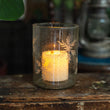 Etched Snowflake Glass Tealight Holder 17cm | Annie Mo's