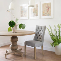 St James Soft Soft Grey Barrel Back Dining Chair | Annie Mo's