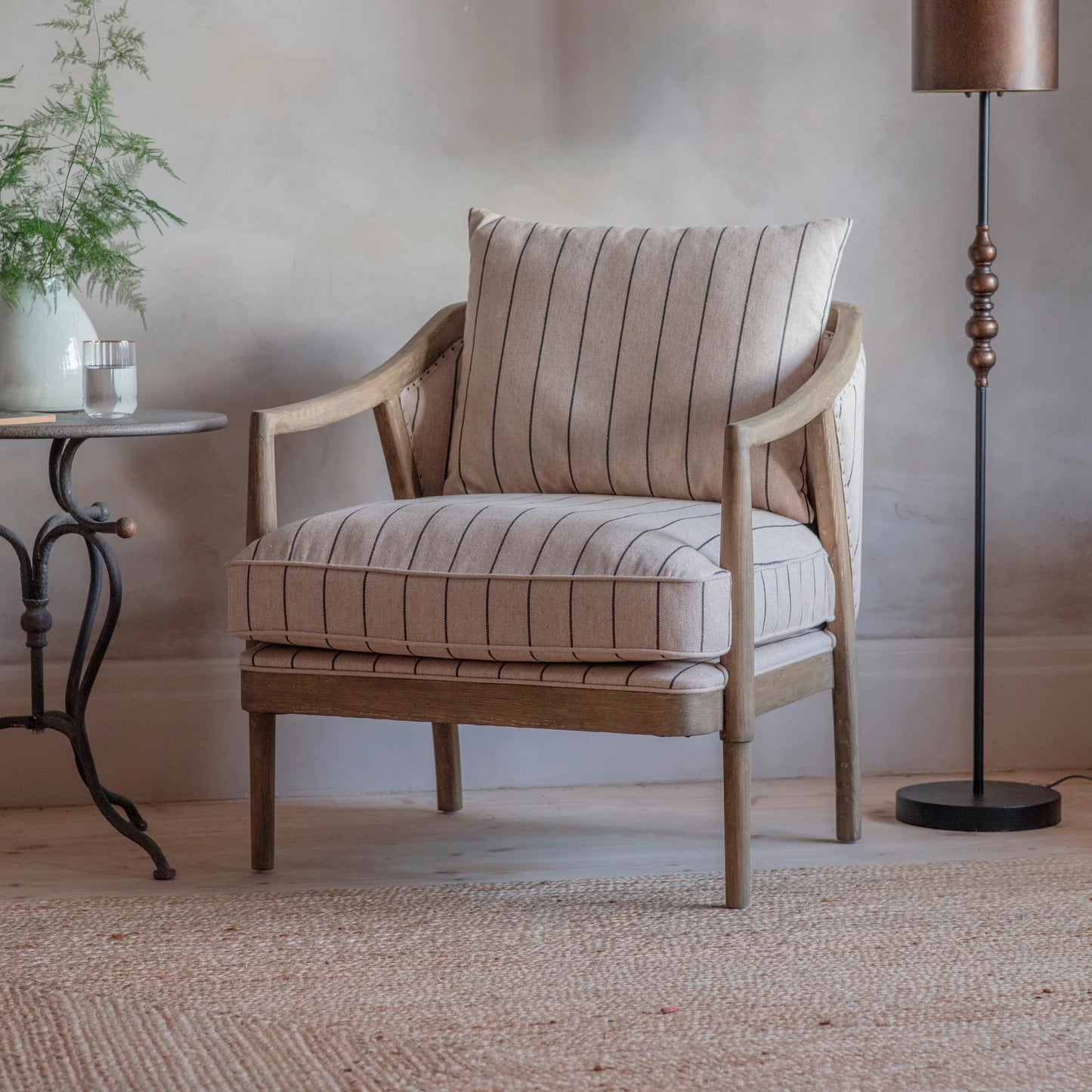St Francis Striped Armchair | Annie Mo's