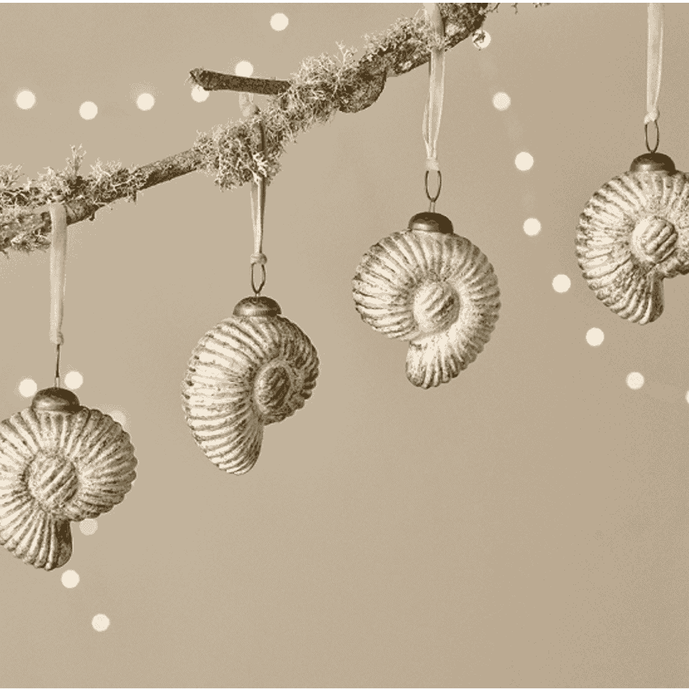 Dachin Shell Baubles - Rustic Gold - Set of Four | Annie Mo's