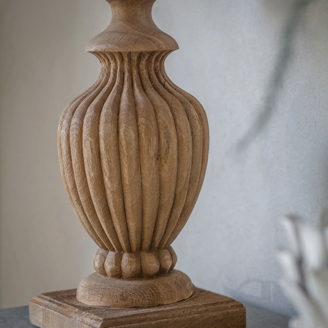 Dalhouise Wooden Finial Table Lamp 52cm