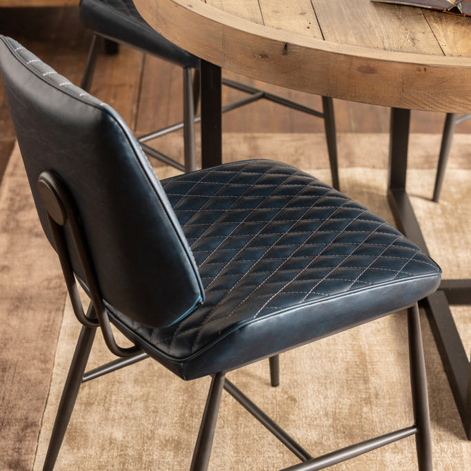 Dalton Navy PU Leather Dining Chair