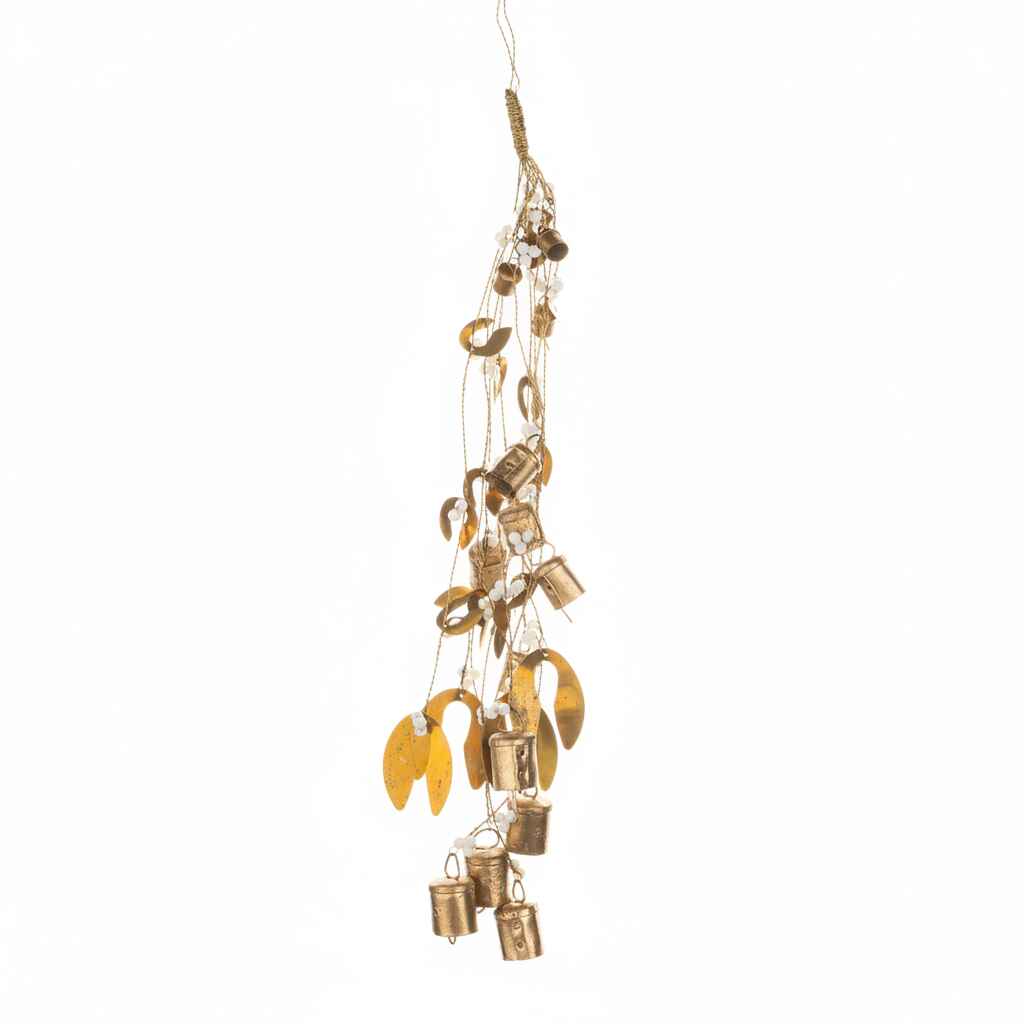 Dangling Cow Bells and Mistletoe 50cm | Annie Mo's