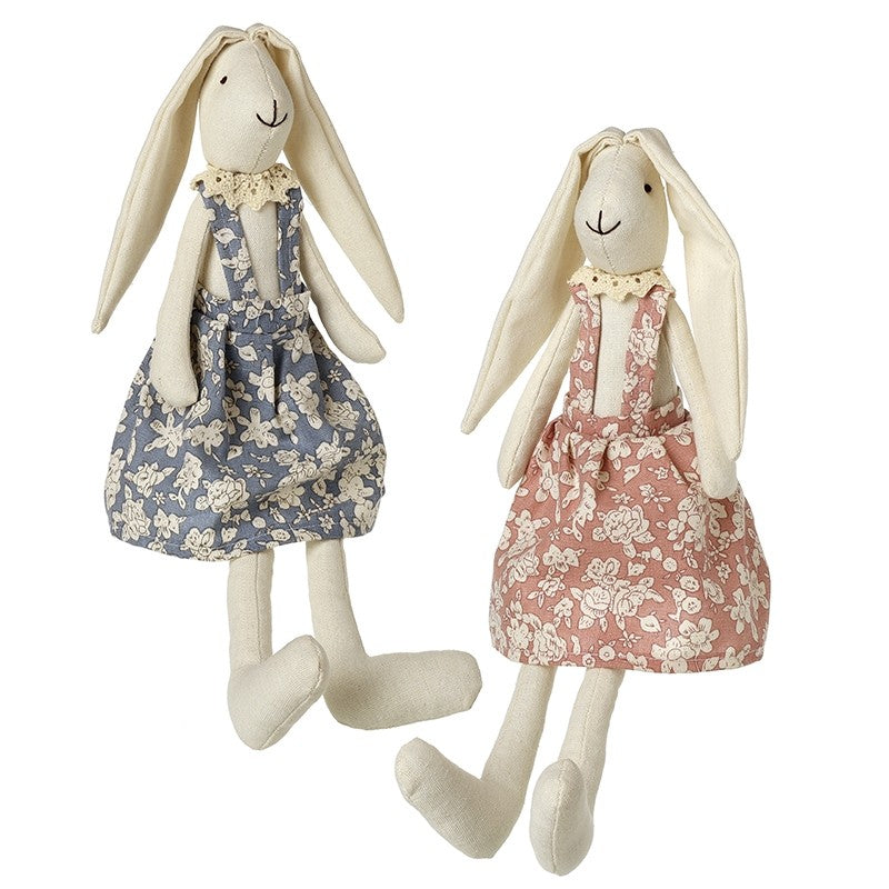 Dangly Leg Rabbits In Dresses 35cm - Colour Choice | Annie Mo's
