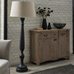 Dark Grey Floor Lamp With Linen Shade 164cm