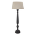 Dark Grey Floor Lamp With Linen Shade 164cm | Annie Mo's