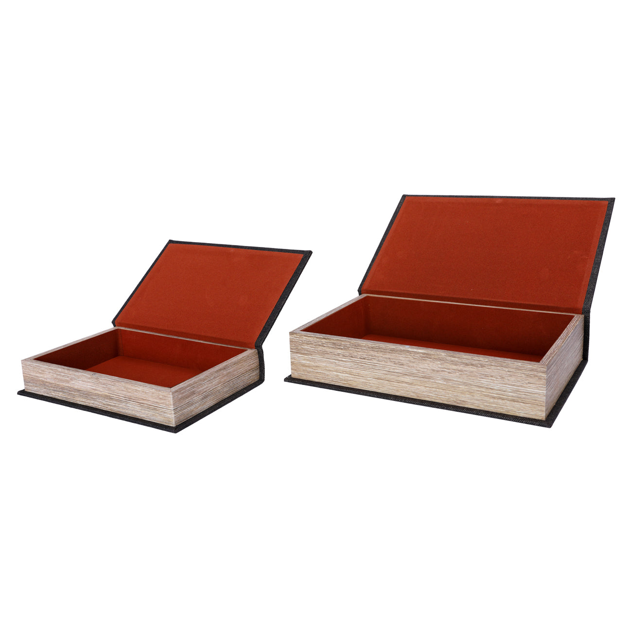 Dark Grey Set of Two Book Boxes 33cm | Annie Mo's D