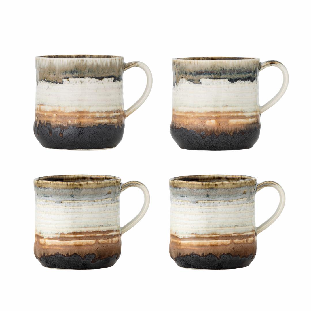 Deana Mug, Multi Neutral, Stoneware
