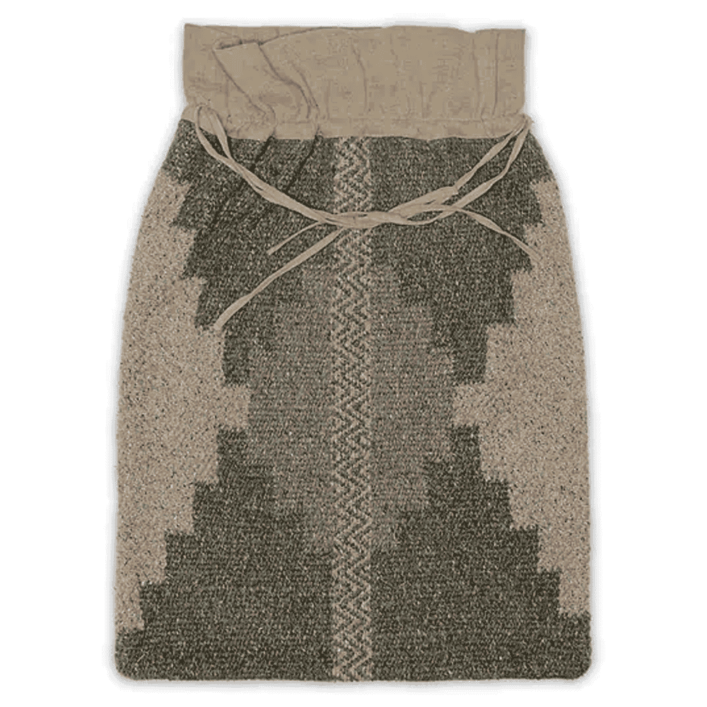 Dhanda Recycled Wool Sack - Moss and Natural-C
