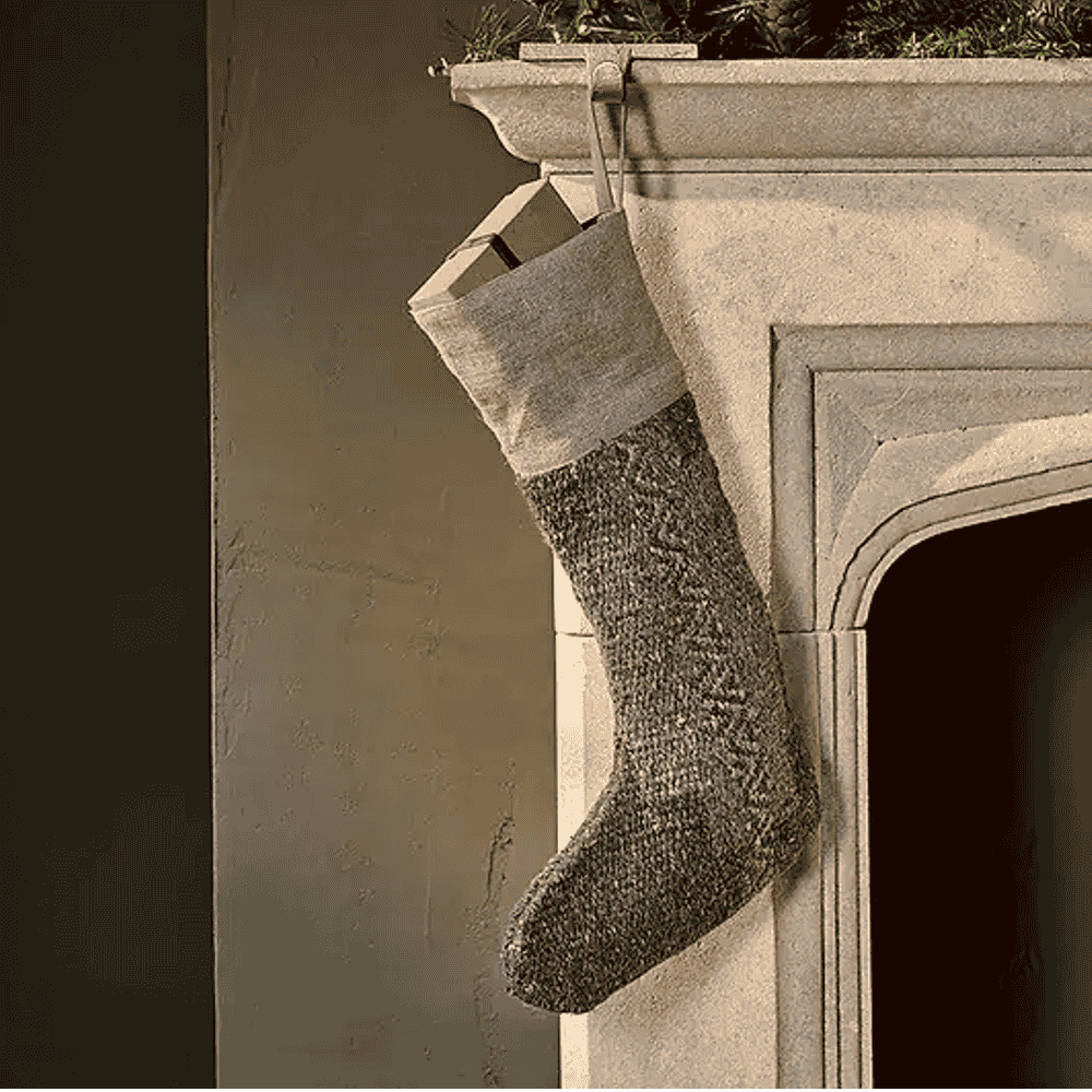 Dhanda Recycled Wool Stocking - Moss and Natural | Annie Mo's