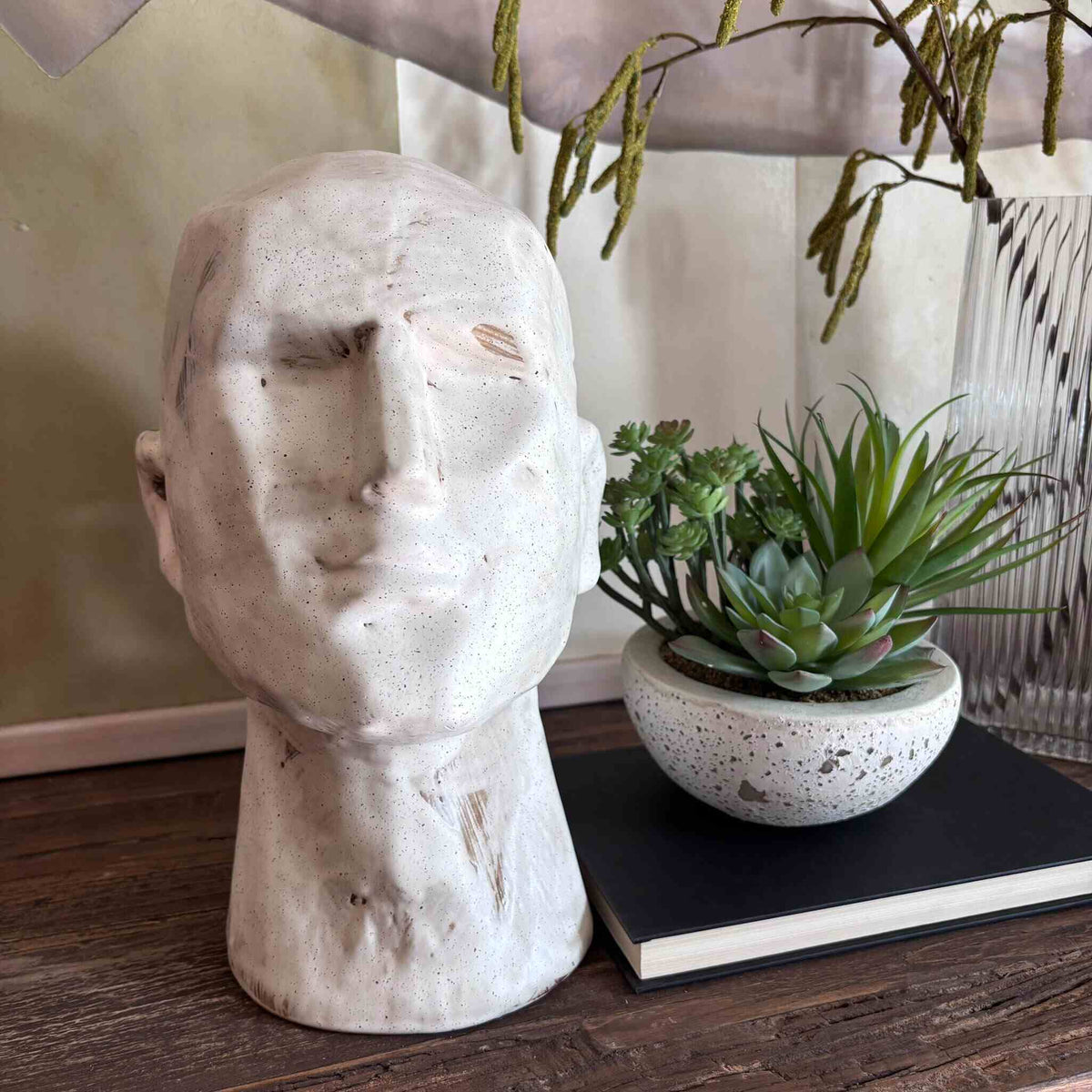 Distressed Head Sculpture 1