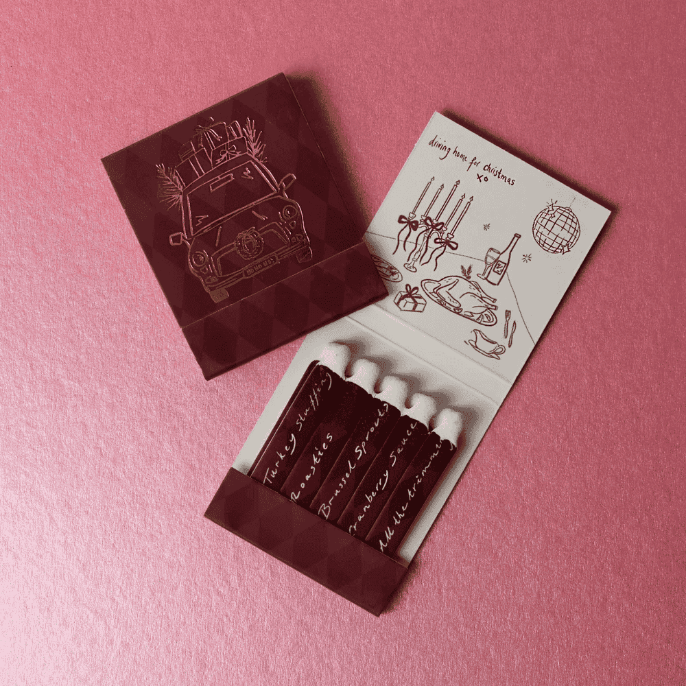 Driving Home for Christmas Matchbook | Annie Mo'sB