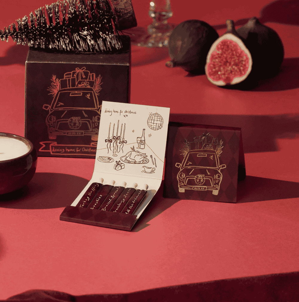 Driving Home for Christmas Matchbook | Annie Mo's