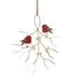 Duo of Robins on Mistletoe Hanging 12cm | Annie Mo's