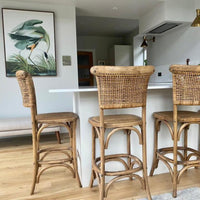 Rattan Back Bar Chair 107cm