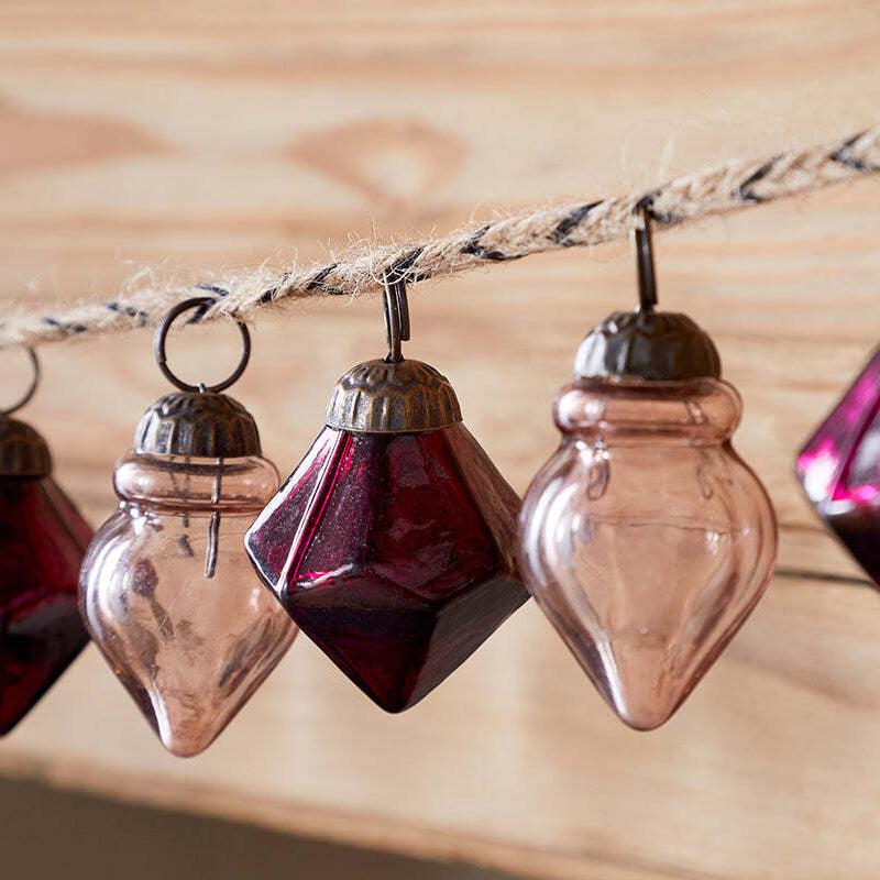 Ekiti Bauble Garland - Ruby and Copper 110cm | Annie Mo's C