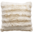 EXTREME SOFT TEXTURED CUSHION IN FAUX RABBIT NATURAL 50 X 50