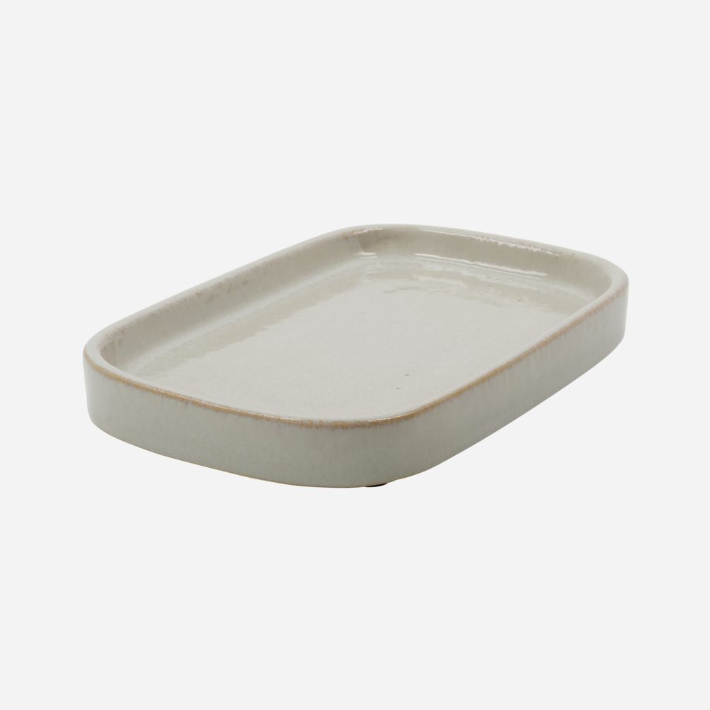 Earthenware Shellish Grey Tray 24.5cm | Annie Mo's