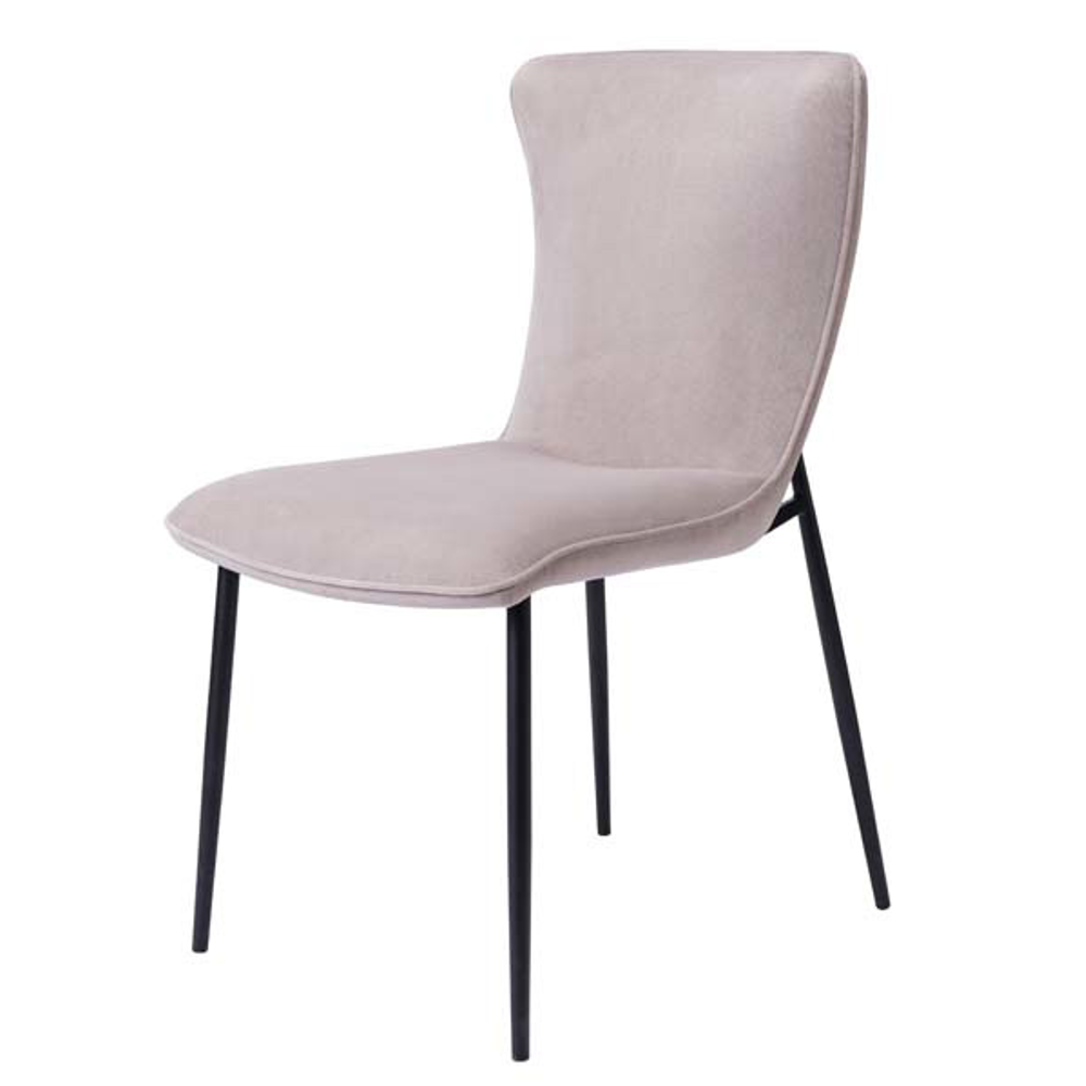 Ella Light Grey Velvet Dining Chair | Annie Mo's