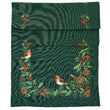 Embroidered Robin Trail Green Table Runner 38x180cm | Annie Mo's