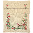 Embroidered Robin Trail Linen Table Runner 38x180cm | Annie Mo's
