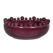 Emmerdale Decorative Burgundy Bobble Bowl 38cm