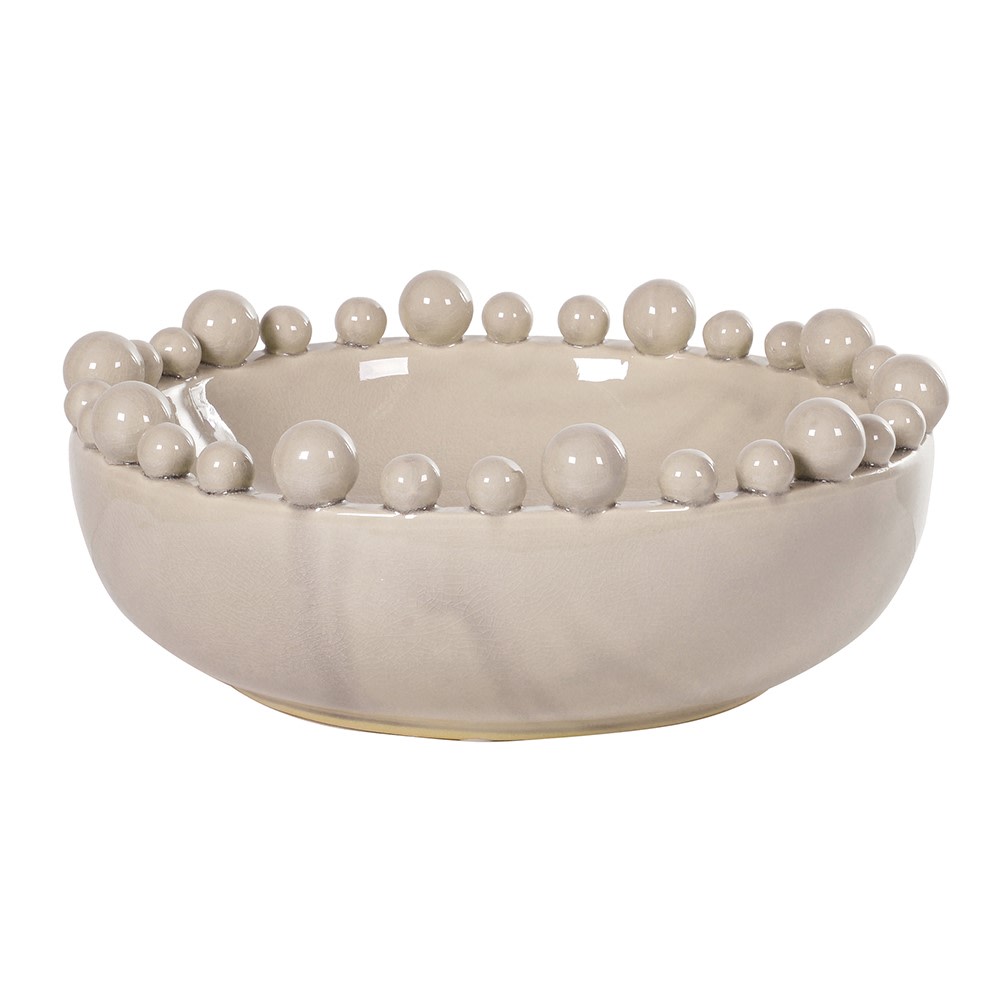 Decorative Cream Bobble Edged Bowl