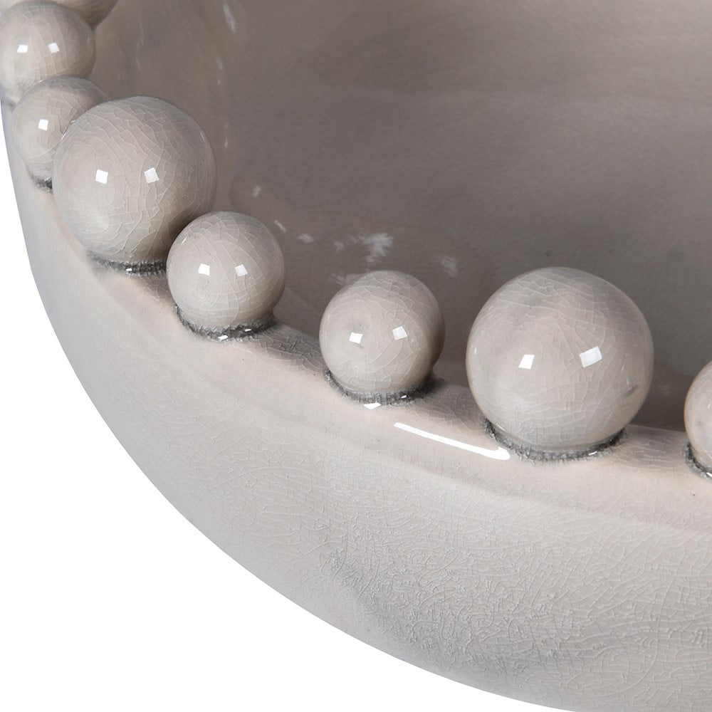 Decorative Cream Bobble Edged Bowl B