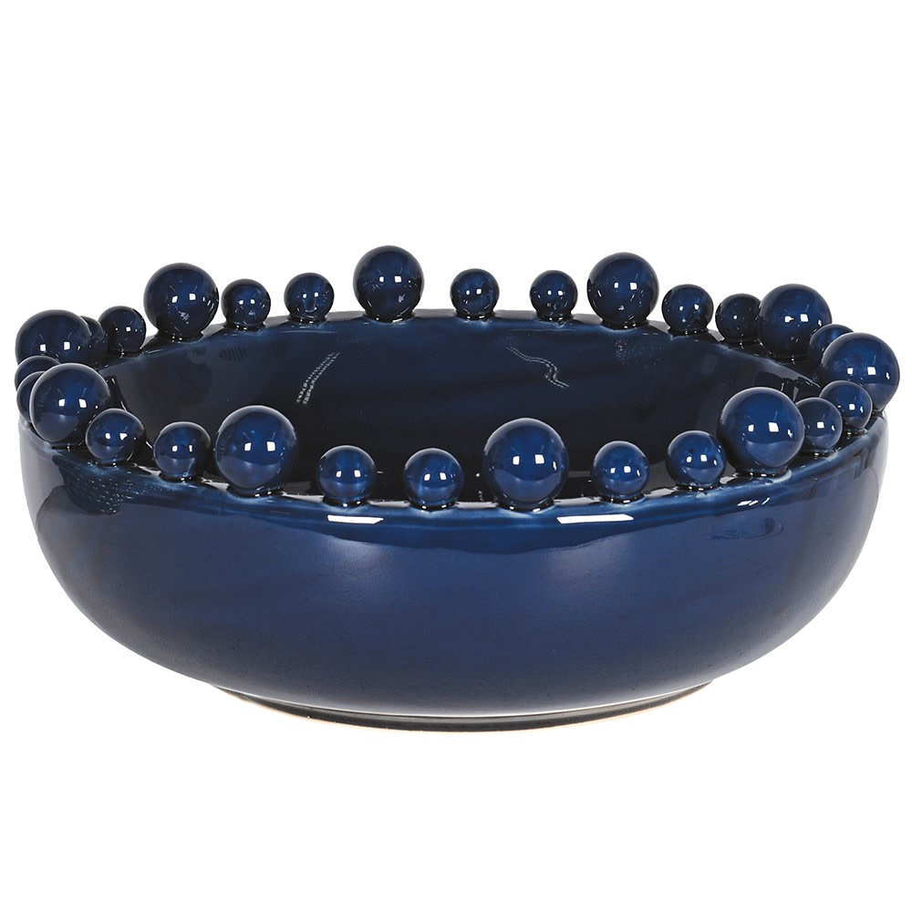 Emmerdale Dark Blue Bowl with Balls on Rim-5