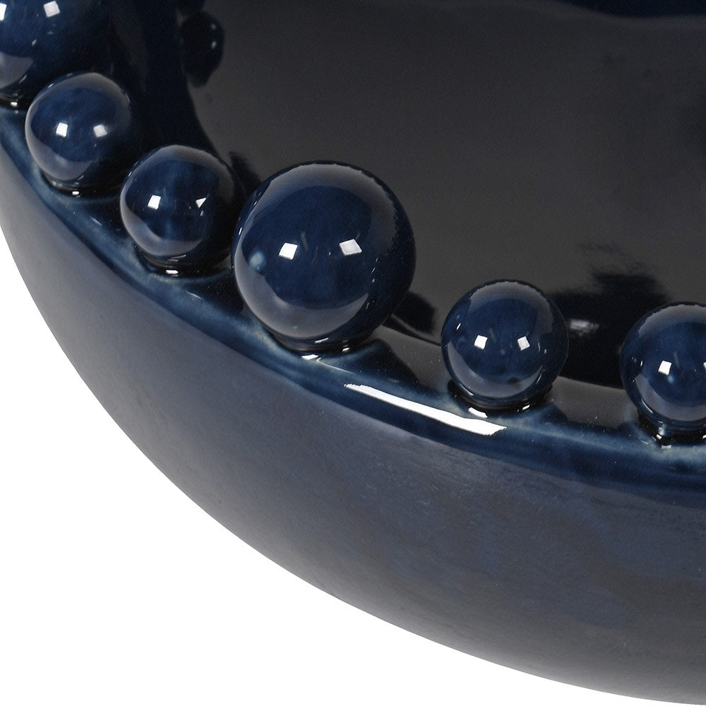 Emmerdale Dark Blue Bowl with Balls on Rim-3