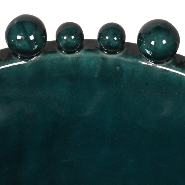 Teal Bobble Edged Bowl C