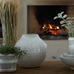 Erin Off White Stoneware Vase 25cm