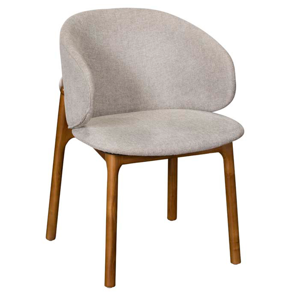 Eve Dining Chair - Light Beige Cotton | Annie Mo's