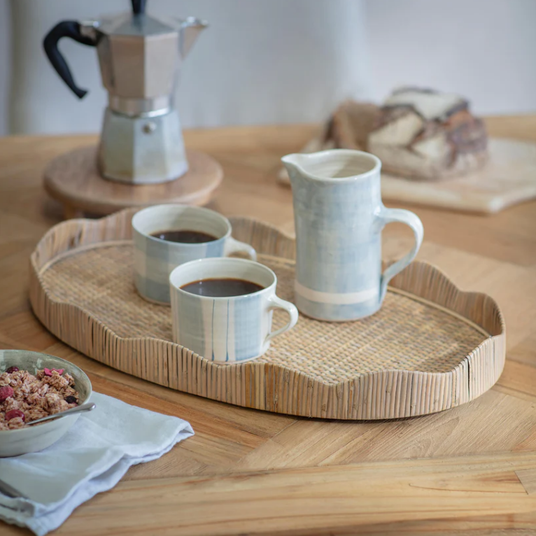 Farlow Oval Scalloped Tray 52cm | Annie Mo's